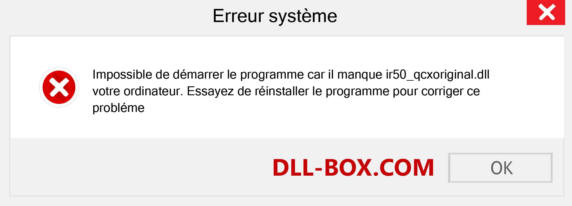 Le fichier ir50_qcxoriginal.dll est manquant ?. Télécharger pour Windows 7, 8, 10 - Correction de l'erreur manquante ir50_qcxoriginal dll sur Windows, photos, images